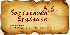 Vojislavka Stalović vizit kartica